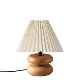 Opviq Lámpara de Mesa de Madera Crema y Roble